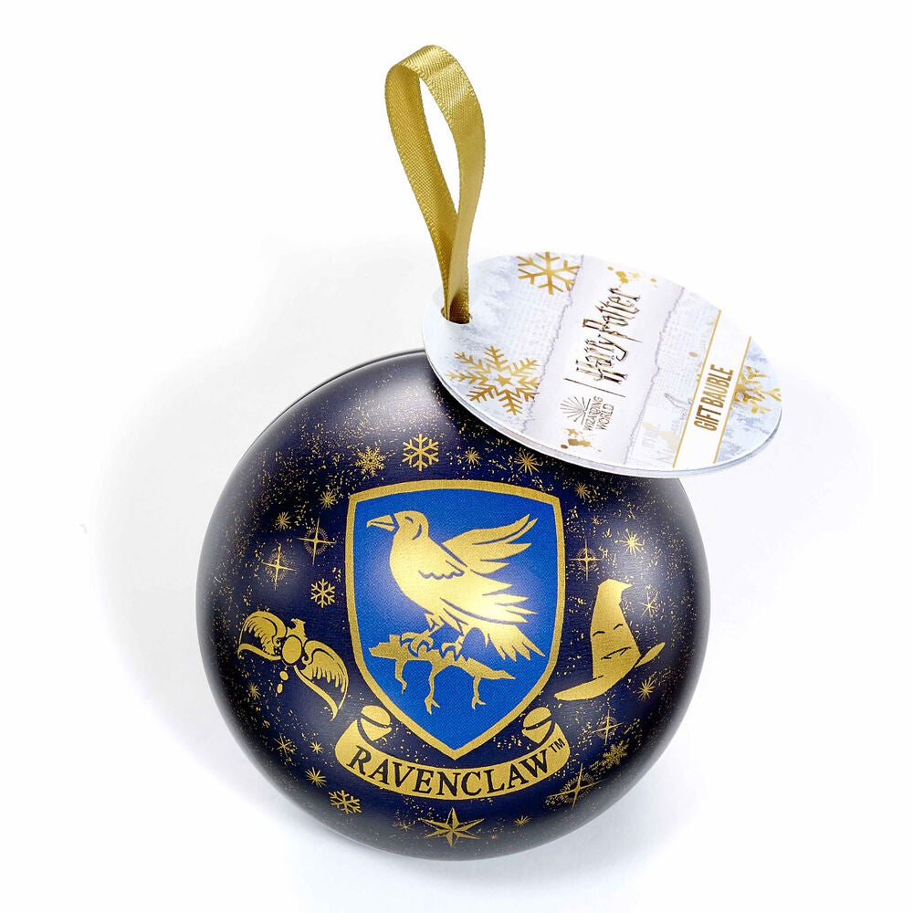 Colgante Ravenclaw de Harry Potter con bola de Navidad azul y dorada - 3
