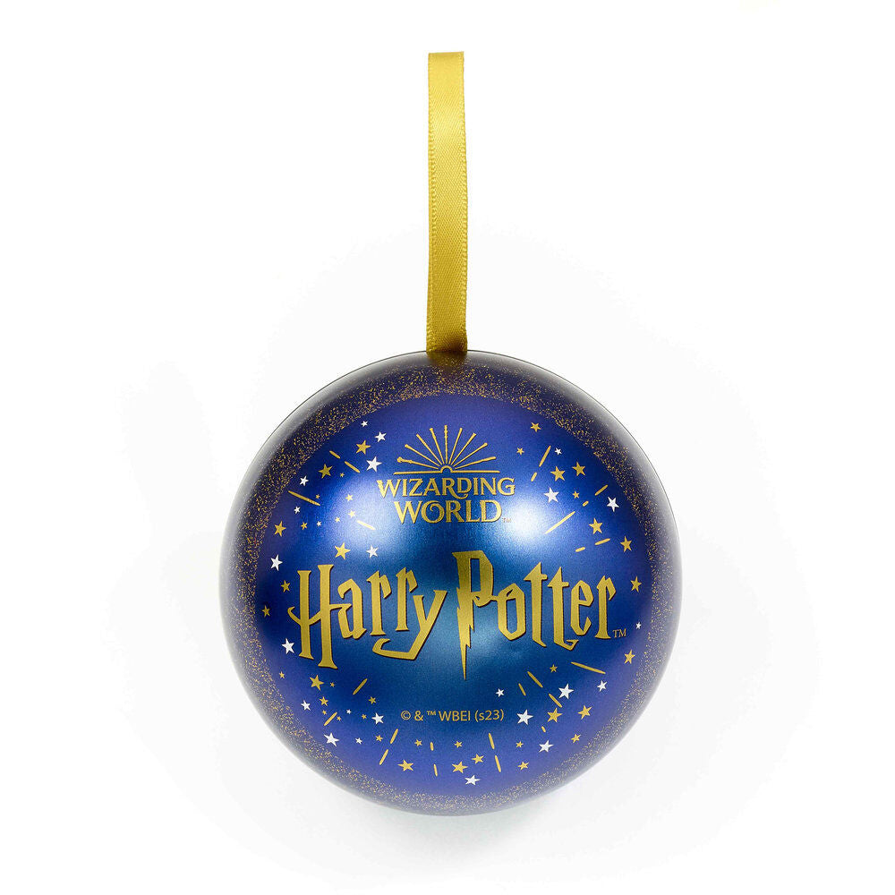 Bola de Navidad de Harry Potter abierta con collar dorado de Hogwarts - 2