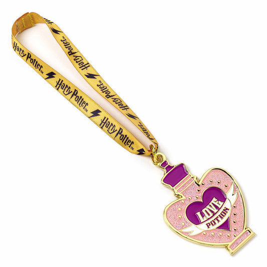 Adorno navideño Harry Potter Love Potion con cinta dorada