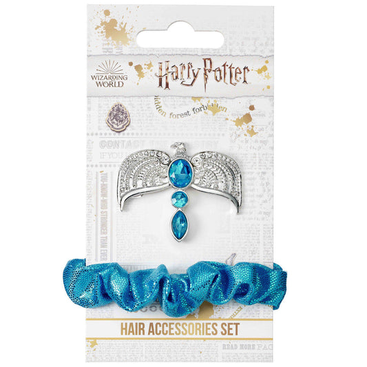 Set Harry Potter con coletero azul brillante y pasador plateado decorativo - 2