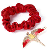 Set de accesorios para el pelo Fawkes de Harry Potter con coletero rojo