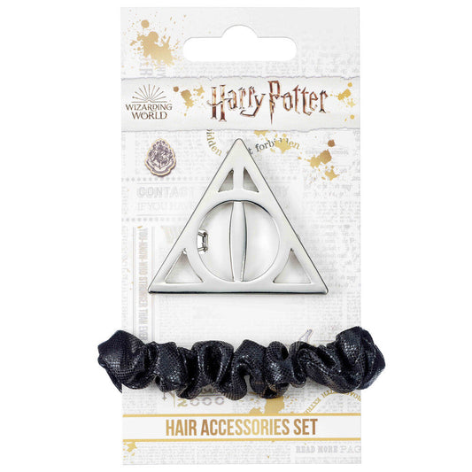 Set de accesorios para el pelo Harry Potter con coletero negro y símbolo de las Reliquias de la Muerte - 2