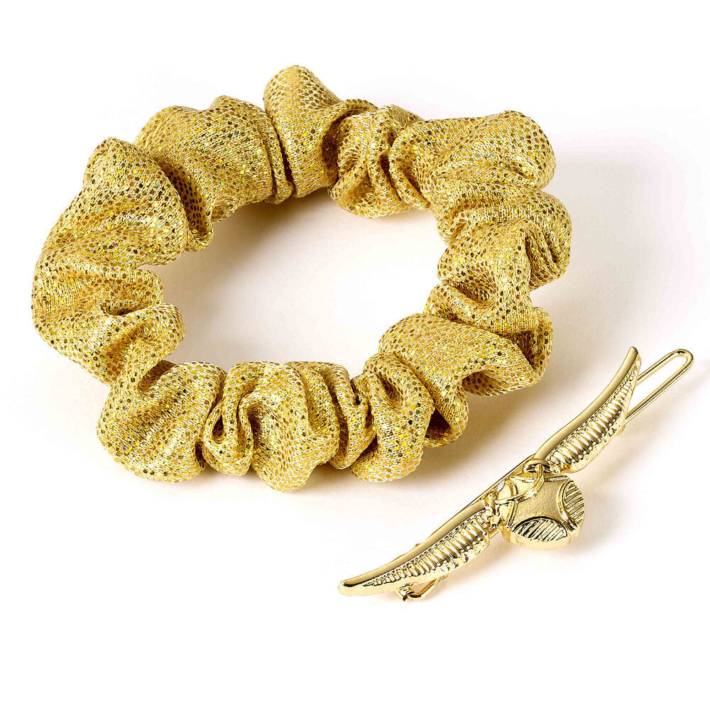 Set dorado de pinza Snitch y mini coletero Harry Potter