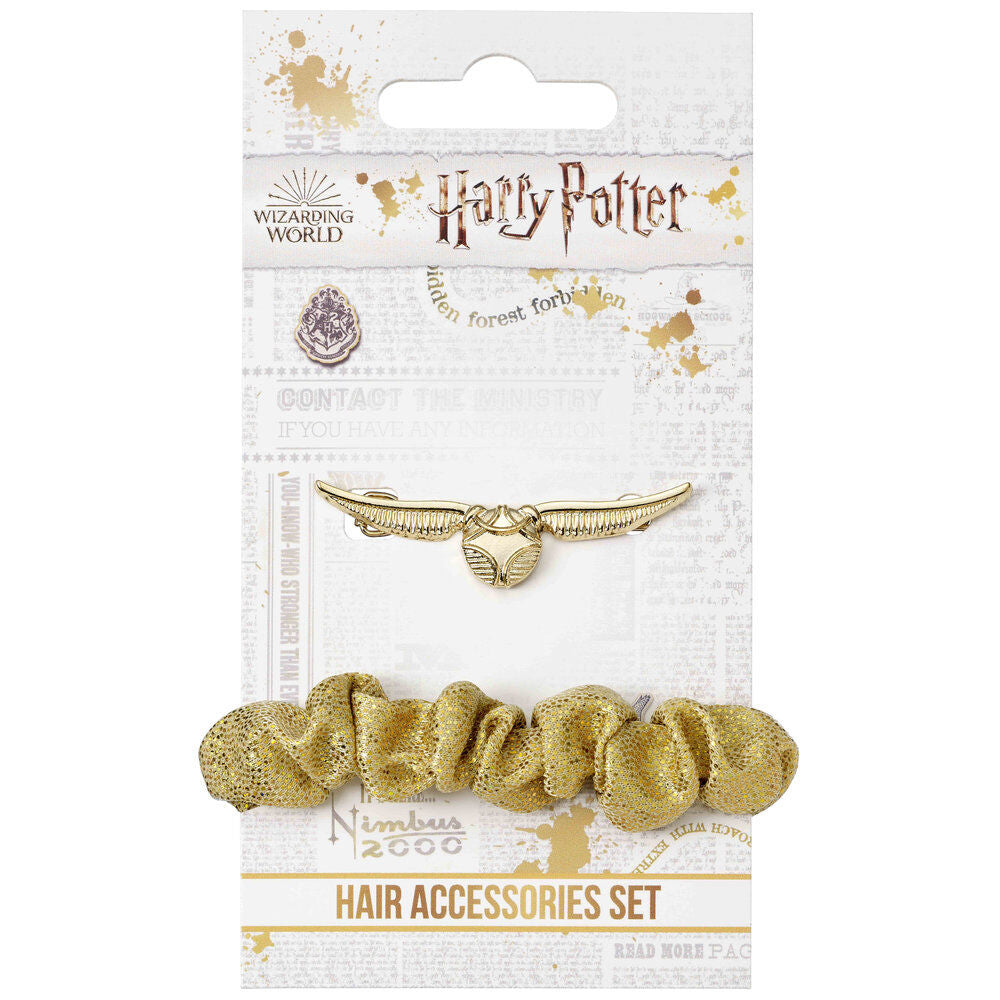 Set dorado de pinza Snitch y mini coletero Harry Potter - 2