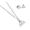 Set Harry Potter de colgante y pendientes con el símbolo de las Reliquias de la Muerte