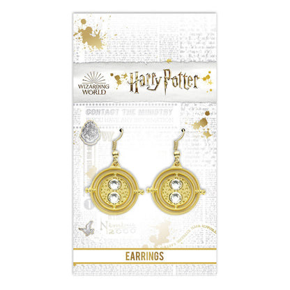 Pendientes dorados Giratiempos de Harry Potter