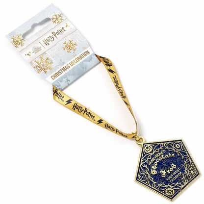 Adorno navideño de rana de chocolate de Harry Potter con cinta dorada - 2