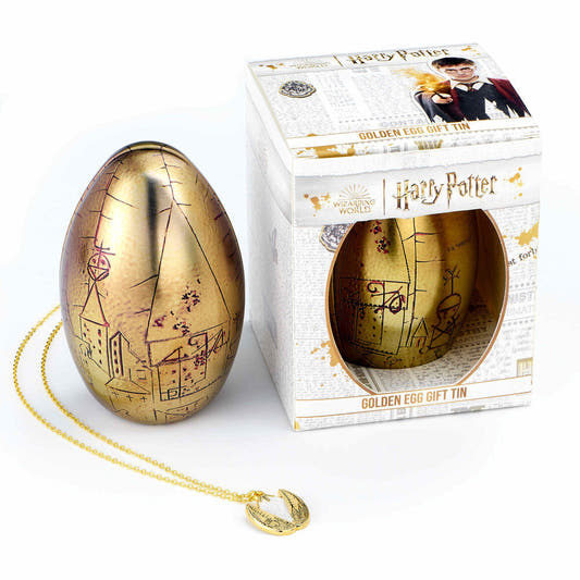 Colgante Huevo de Oro de Harry Potter con cadena y caja de regalo