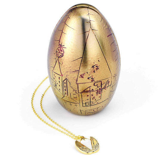 Colgante Huevo de Oro de Harry Potter con cadena y caja de regalo - 2