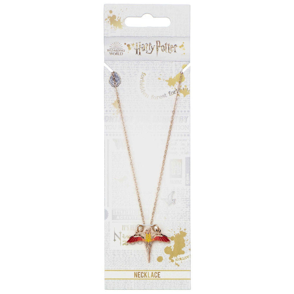 Colgante Fawkes de Harry Potter con ave fénix de alas extendidas - 2