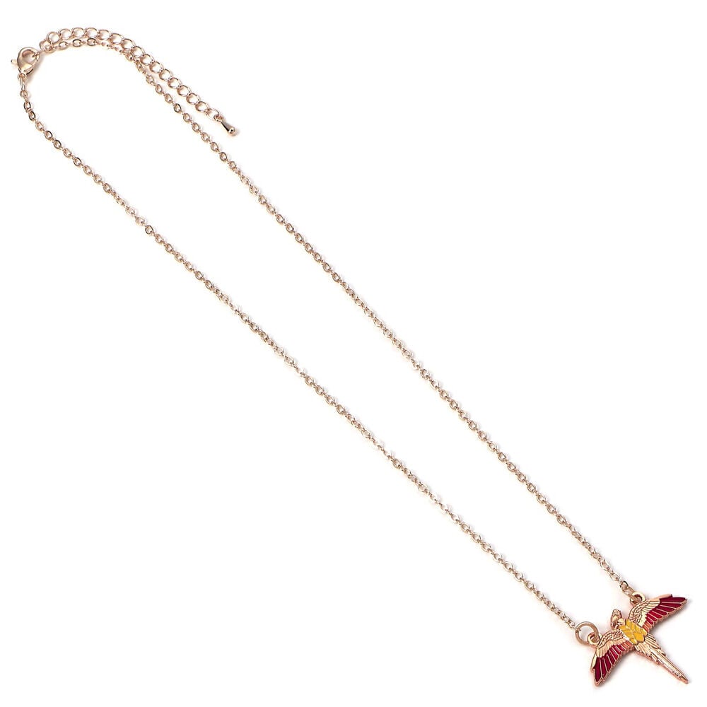 Colgante Fawkes de Harry Potter con ave fénix de alas extendidas