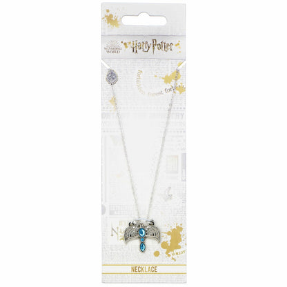 Colgante Diadema Harry Potter con cadena plateada y detalles azules - 2
