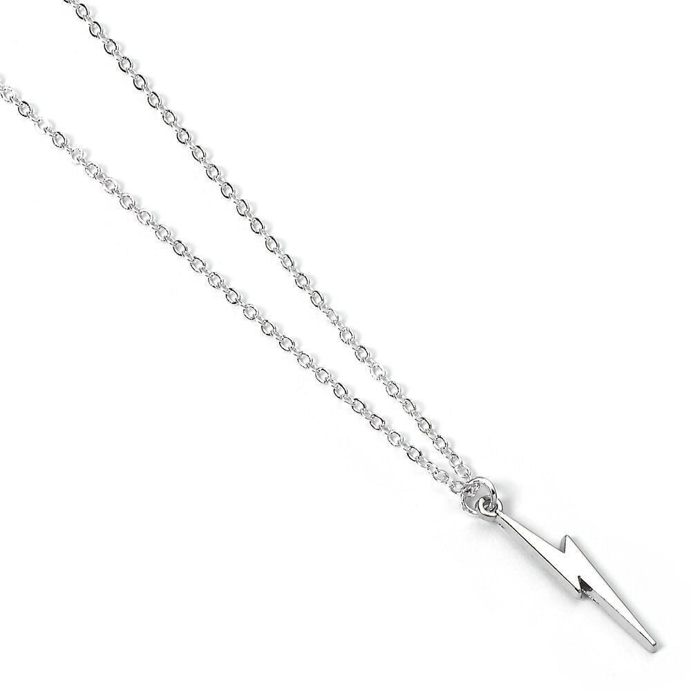 Colgante plateado con rayo de Harry Potter y cadena fina - 3