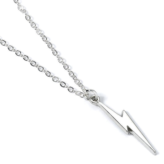 Colgante plateado con rayo de Harry Potter y cadena fina - 4