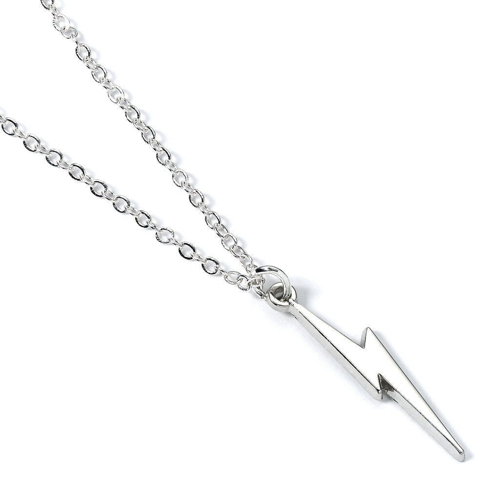 Colgante plateado con rayo de Harry Potter y cadena fina - 4
