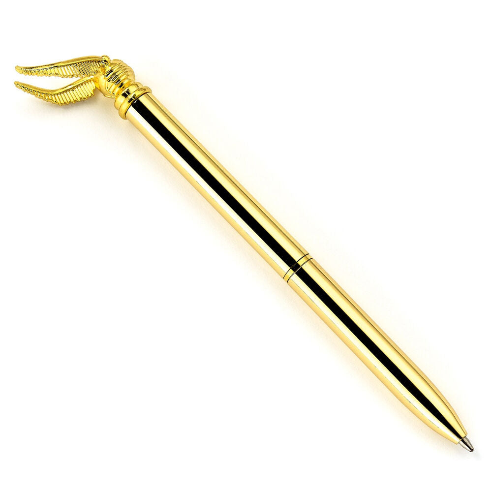 Bolígrafo metálico dorado Harry Potter con diseño de Snitch