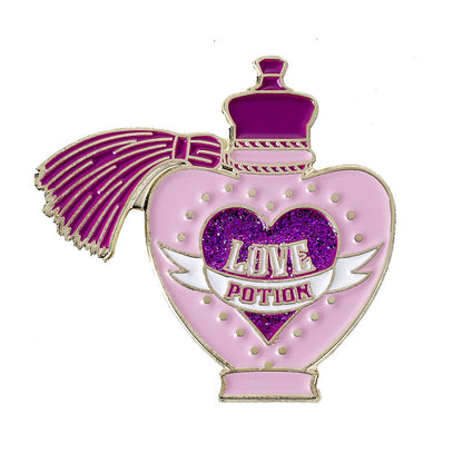 Pin de la Poción de Amor de Harry Potter en rosa y morado