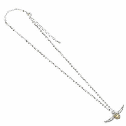 Colgante Snitch Dorada de Harry Potter con cadena plateada