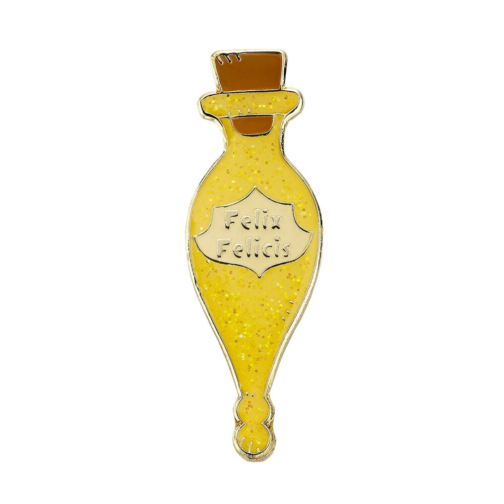 Pin de Felix Felicis de Harry Potter con forma de frasco dorado