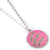 Colgante rosa Happee Harry Potter con cadena plateada