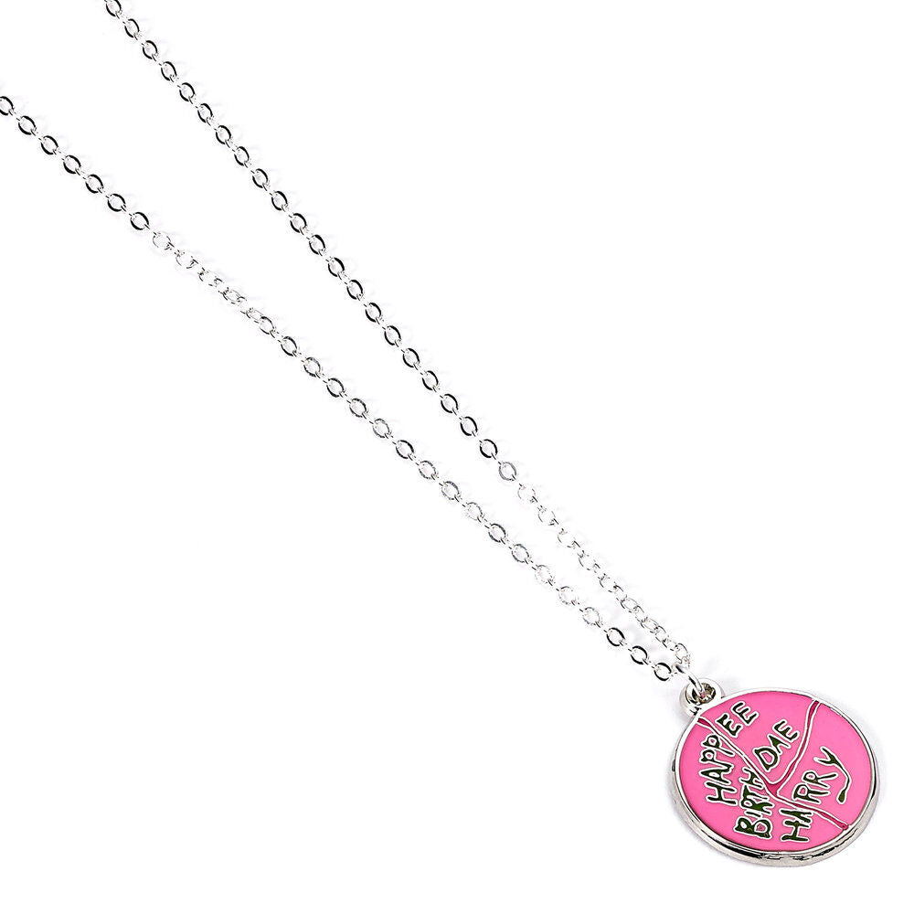 Colgante rosa Happee Harry Potter con cadena plateada - 2