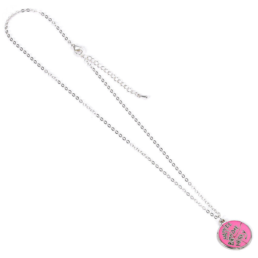 Colgante rosa Happee Harry Potter con cadena plateada - 4