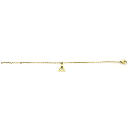 Pulsera dorada Harry Potter con símbolo de las Reliquias de la Muerte - 3