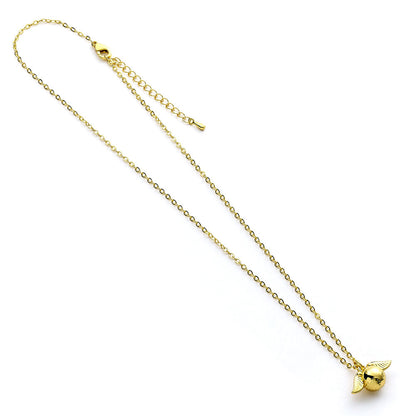 Colgante dorado de Harry Potter con amuleto de Snitch Dorada