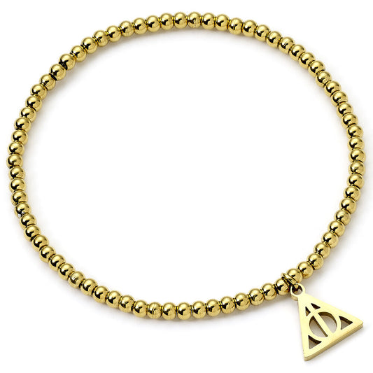 Pulsera dorada de Harry Potter con amuleto de las Reliquias de la Muerte - 2
