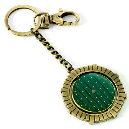 Llavero Puerta Hobbit de El Señor de los Anillos con medallón verde y cierre de mosquetón - 5