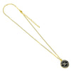 Colgante dorado con medallón del logo de El Señor de los Anillos