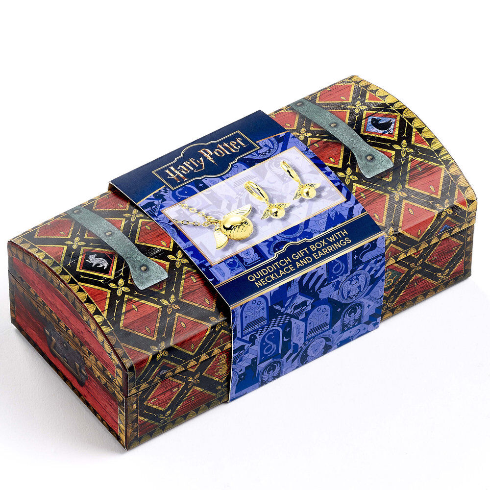 Set Harry Potter de collar y pendientes Snitch Dorada en caja decorada - 4