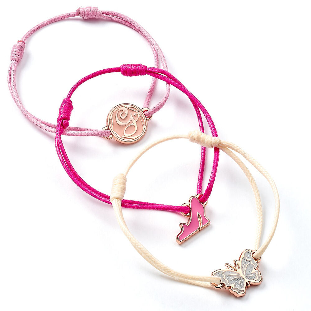 Set de 2 pulseras de cordón Glinda Wicked con colgantes