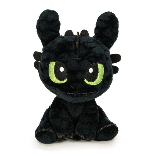 Peluche negro de Desdentao con ojos verdes