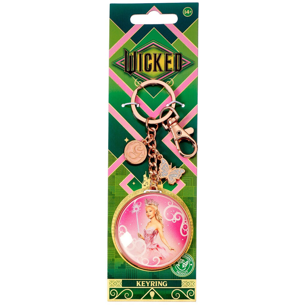 Llavero de Glinda de Wicked con medallón rosa y mariposa - 2
