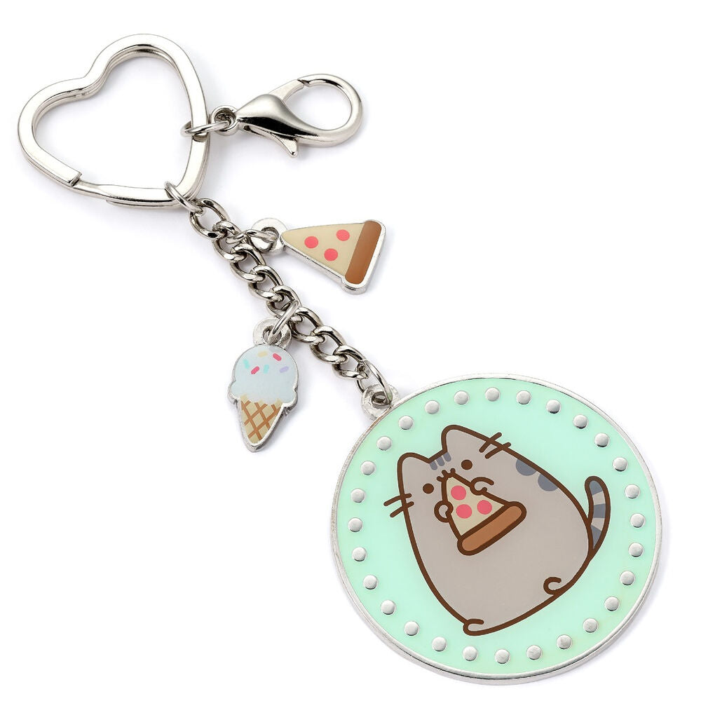 Llavero Pusheen con pizza, helado y aro de corazón - 2