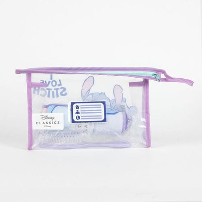 Neceser escolar Stitch Disney lila con toalla y cepillo - 2