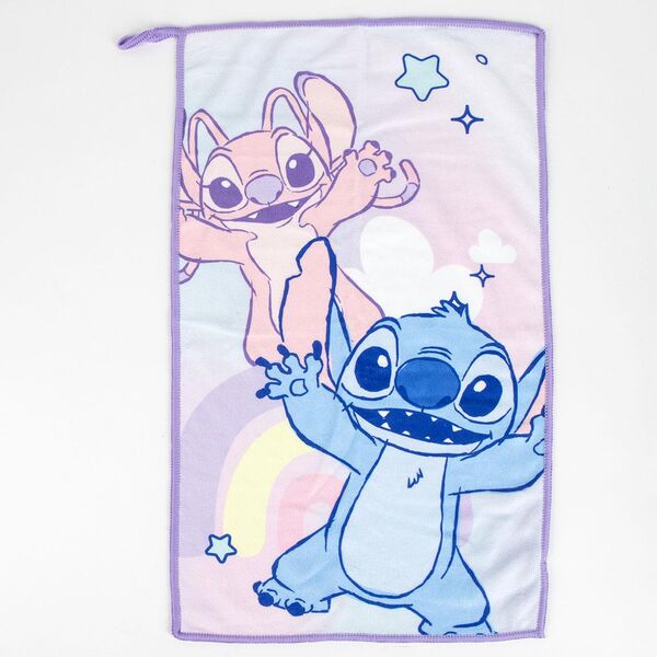 Neceser escolar Stitch Disney lila con toalla y cepillo - 4