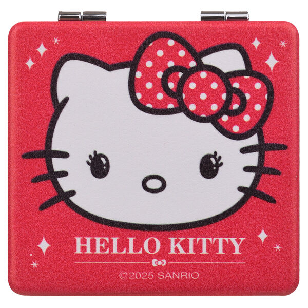 Espejo de bolsillo rojo con diseño de Hello Kitty
