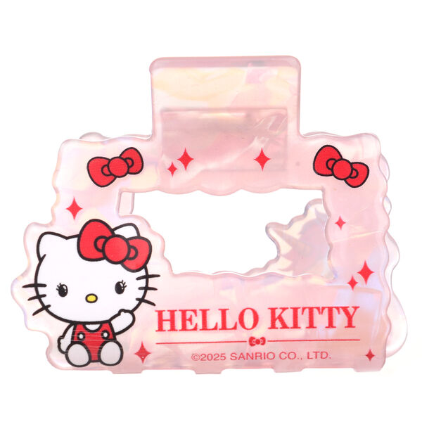 Pinza de pelo rosa de Hello Kitty con lazos y estrellas