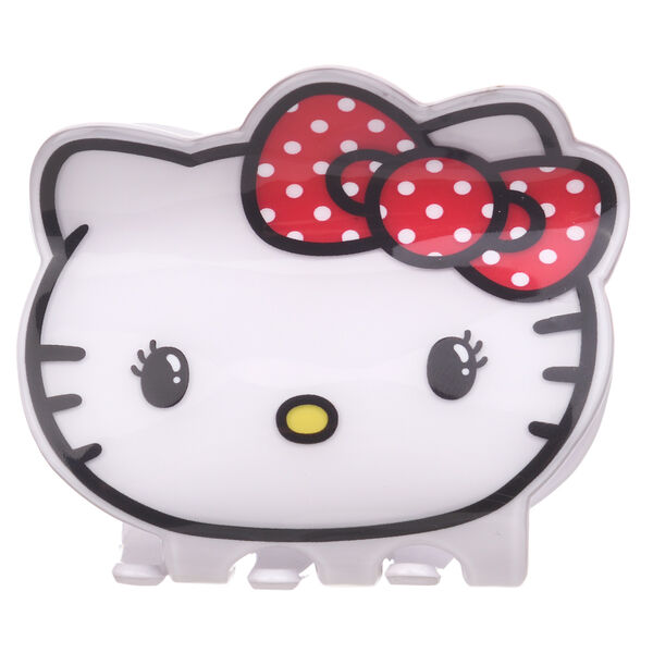 Pinza para el pelo de Hello Kitty con lazo rojo de lunares blancos