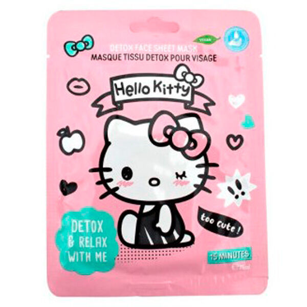 Mascarilla facial detox Hello Kitty TAKE CARE en envase rosa