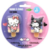 Blíster con dos bálsamos labiales 3D de Hello Kitty y Kuromi