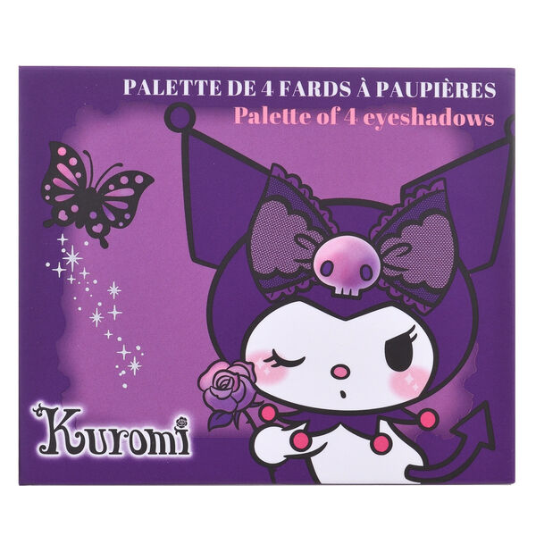 Paleta morada de 4 sombras de ojos Kuromi Hello Kitty