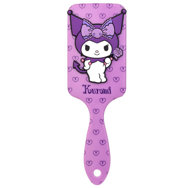 Cepillo para el pelo rosa y morado con diseño de Kuromi