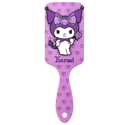 Cepillo para el pelo rosa y morado con diseño de Kuromi