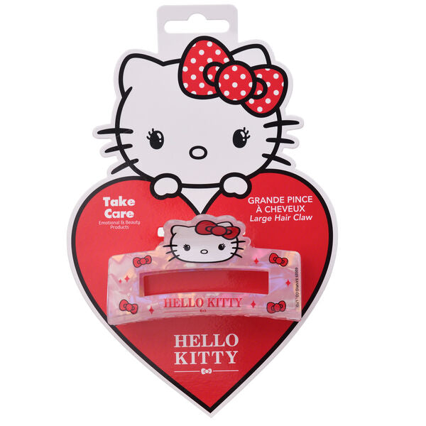 Pinza para el pelo rosa translúcida con diseño de Hello Kitty - 2