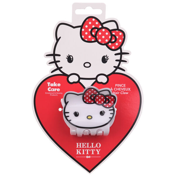 Pinza para el pelo de Hello Kitty con lazo rojo de lunares blancos - 2