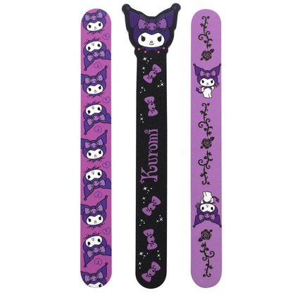 Set de 3 limas de uñas moradas con diseño de Kuromi Hello Kitty - 2