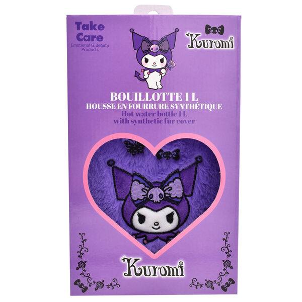 Bolsa de agua caliente de peluche morado con diseño de Kuromi - 2